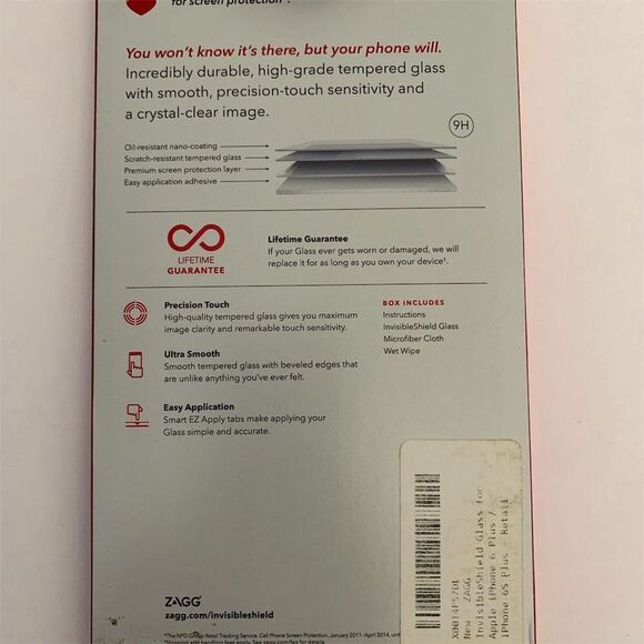 ZAGG InvisibleShield Glass Plus Screen Protector for iPhone 6 Plus - Clear - Picture 2 of 3
